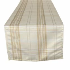 Cheapest 🛒 DII® 72" Metallic Cream Plaid Table Runner ✨