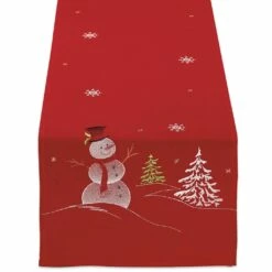 Deals 😉 DII® 108" Snowman Embroidered Table Runner ✨