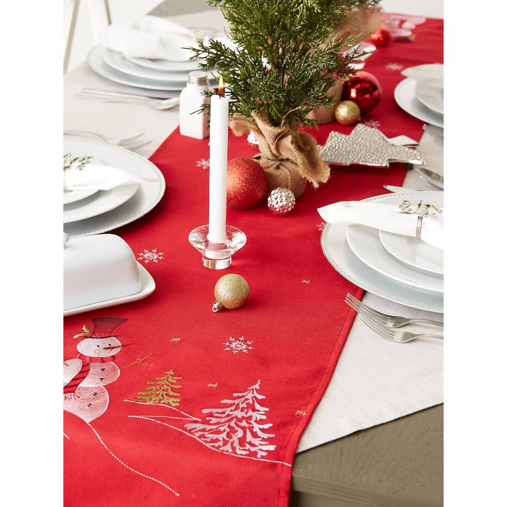 Deals ๐ DII® 108" Snowman Embroidered Table Runner โจ - Image 10