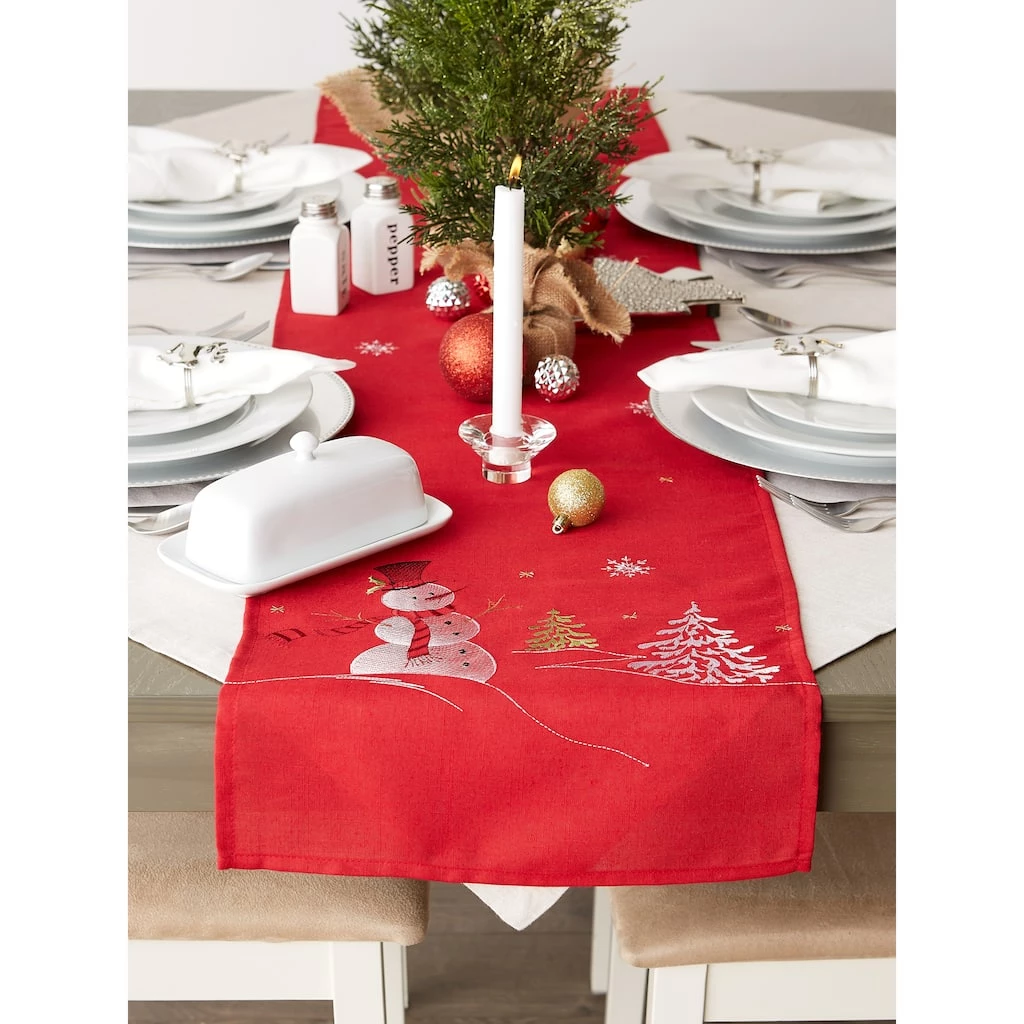 Deals ๐ DII® 108" Snowman Embroidered Table Runner โจ - Image 5