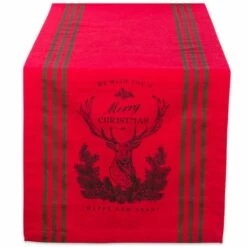 Discount ๐ DII® 72" Red Stag ๐ Christmas Print Table Runner ๐ฅ