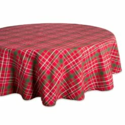 Best reviews of 🎉 DII® 70" Round Tartan Holly Plaid Tablecloth 😍