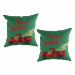 Flash Sale 👏 DII® Merry 🔔 Christmas Truck Embroidered Pillow Cover Set 🧨