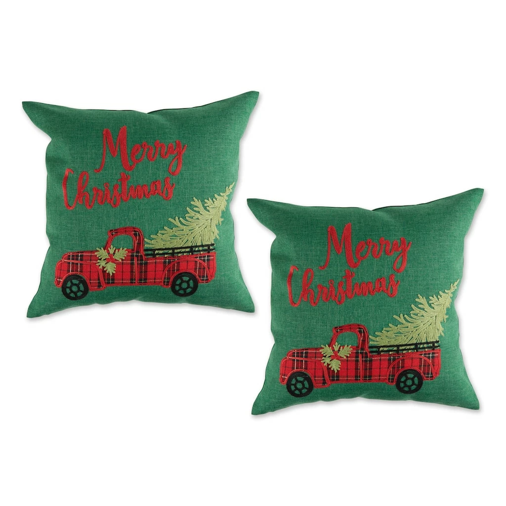 Flash Sale ๐ DII® Merry ๐ Christmas Truck Embroidered Pillow Cover Set ๐งจ