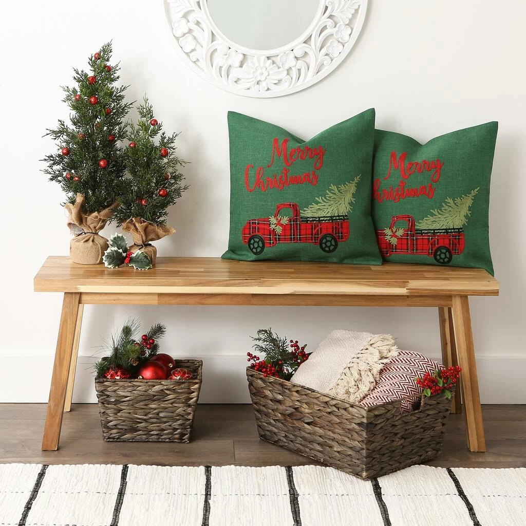 Flash Sale ๐ DII® Merry ๐ Christmas Truck Embroidered Pillow Cover Set ๐งจ - Image 7