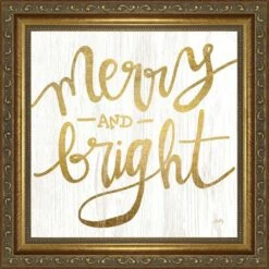 Best Sale 🎁 Timeless Frames® Gold Merry & Bright Framed Wall Décor 🔔