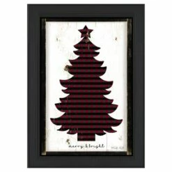 Discount ❤️ Timeless Frames® Merry & Bright Plaid 🎅 Christmas Tree Framed Wall Décor 👏