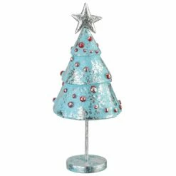 New 👏 11" Silver & Blue 🎁 Christmas Tree by National Tree Company 🧨
