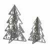 Cheapest 👏 10" & 7" Silver Wood 🎅 Christmas Trees Table Décor by National Tree Company ⌛