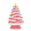 Coupon ❤️ 14" Pink Nostalgic LED Ceramic 🎄 Christmas Tree with Removable Bulbs by Mr. 🎄 Christmas ❤️