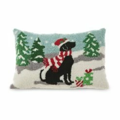 Discount 👏 Glitzhome® Hooked 🎁 Christmas 🐕 Dog Pillow 🎉