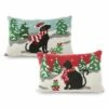 Best Sale ⌛ Glitzhome® Hooked 🎄 Christmas Cat & 🐶 Dog Pillows, 2ct. 😉