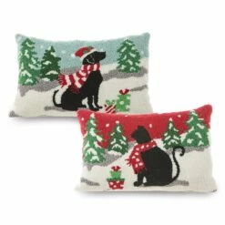 Best Sale โ Glitzhome® Hooked ๐ Christmas Cat & ๐ถ Dog Pillows, 2ct. ๐