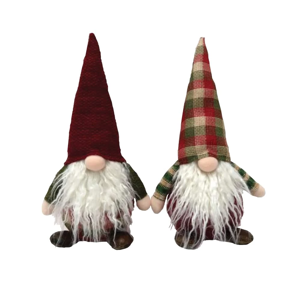 Outlet โ๏ธ Santa's Workshop 8" Plaid Gnomes, 2ct. by SantasWorkshop ๐ฏ - Image 2