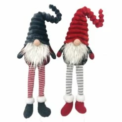 Best Pirce 🛒 Santa's Workshop 14" Sitting 🎅 Christmas Gnomes Wearing Stripes, 2ct. by SantasWorkshop 🧨