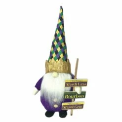 New 🥰 Santa's Workshop 15" Mardi Gras Gnome by SantasWorkshop 🔔