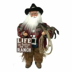 New 😍 15" Life is Better on the Ranch Santa Claus Decoration by SantasWorkshop 😉