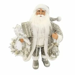Best Pirce 🥰 24" Silver Tidings Santa Claus Decoration by SantasWorkshop 😉