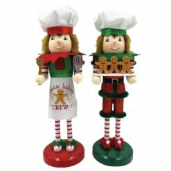 Hot Sale 😍 14" Cookie Crew Elf Nutcrackers Set by SantasWorkshop 🎁