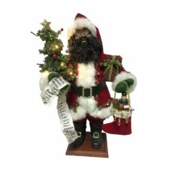 Budget 🎉 Santa's Workshop 24" Black Merry 🎄 Christmas Claus Decoration by SantasWorkshop 🛒