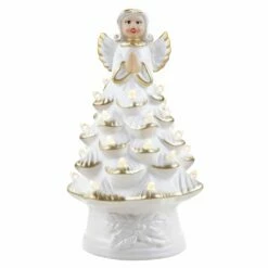 New 🛒 8" Nostalgic Ceramic Angel Tree by Mr. 🔔 Christmas 👍