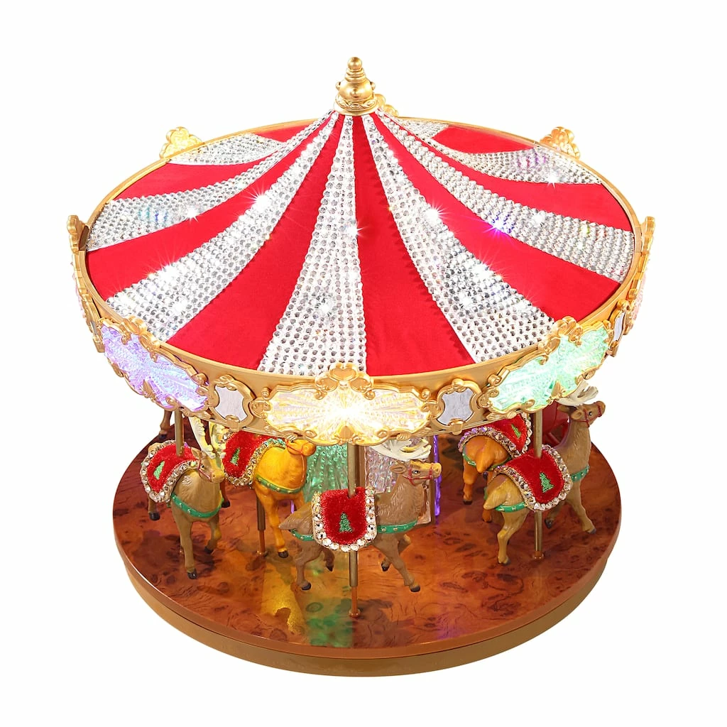 Coupon 👏 12" Swarovski® LED Holiday Carousel by Mr. 🎄 Christmas 👍 - Image 3