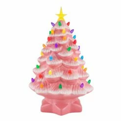 Cheap 👏 14" Pink Nostalgic 🔔 Christmas Tree by Mr. 🔔 Christmas 😀