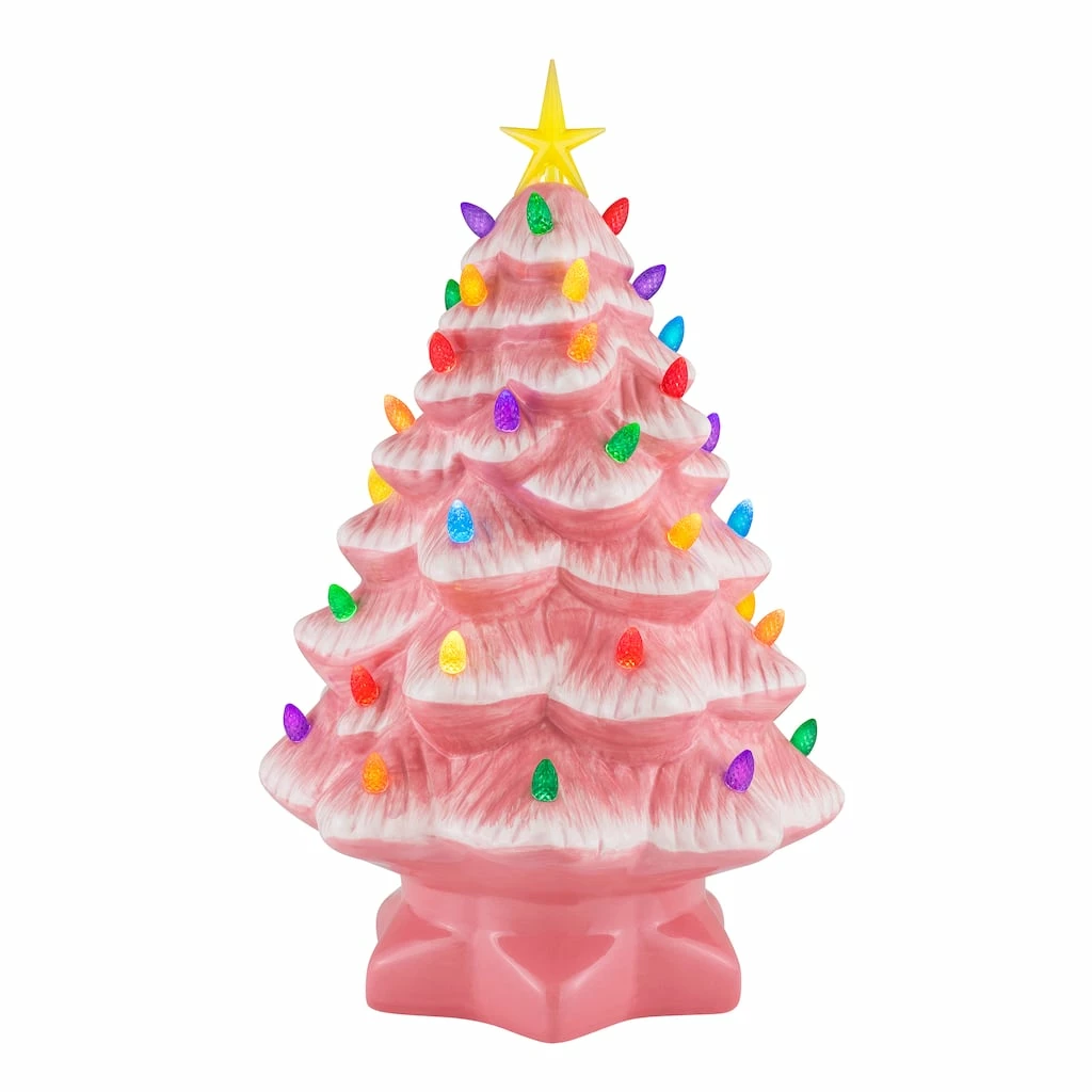 Cheap 👏 14" Pink Nostalgic 🔔 Christmas Tree by Mr. 🔔 Christmas 😀