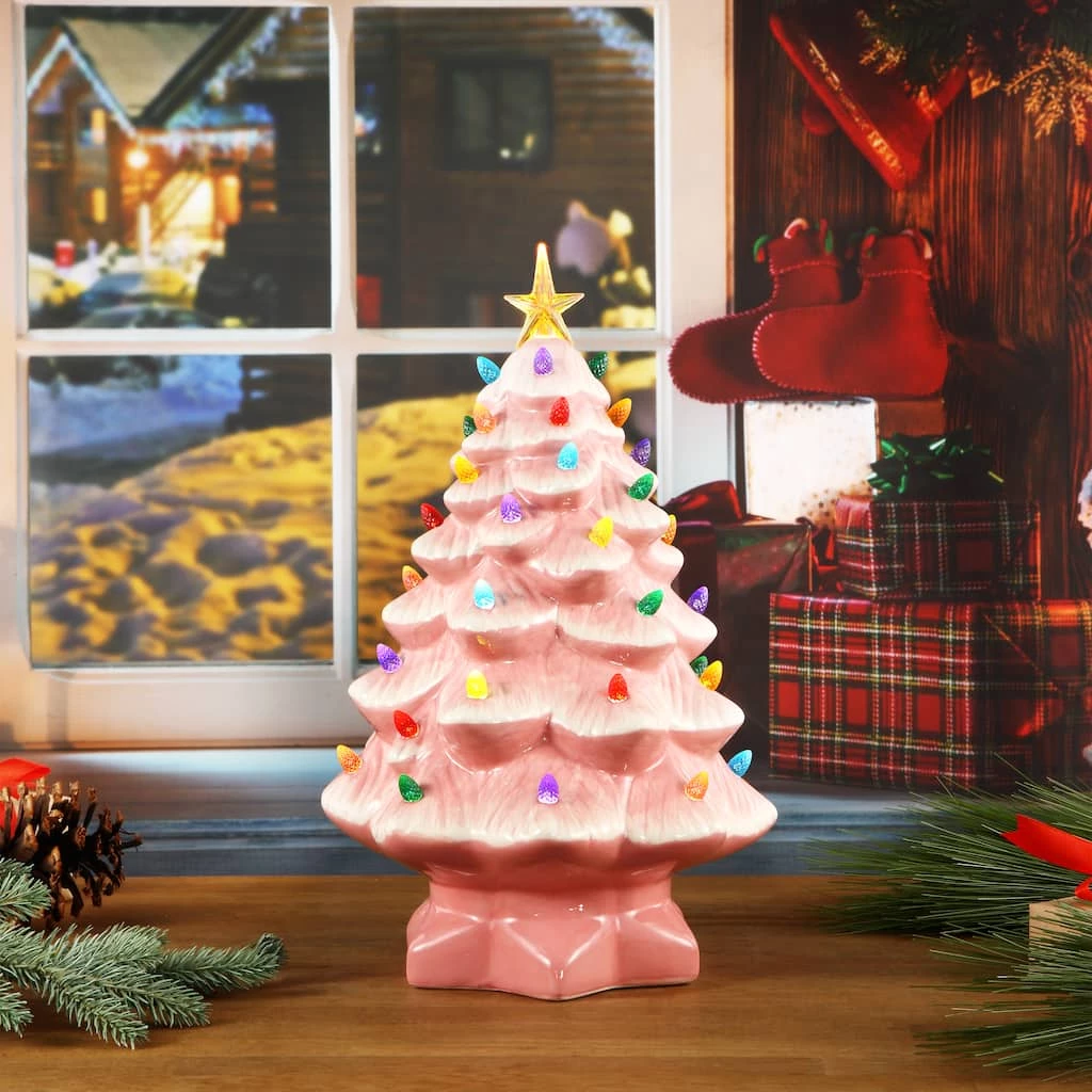 Cheap 👏 14" Pink Nostalgic 🔔 Christmas Tree by Mr. 🔔 Christmas 😀 - Image 2