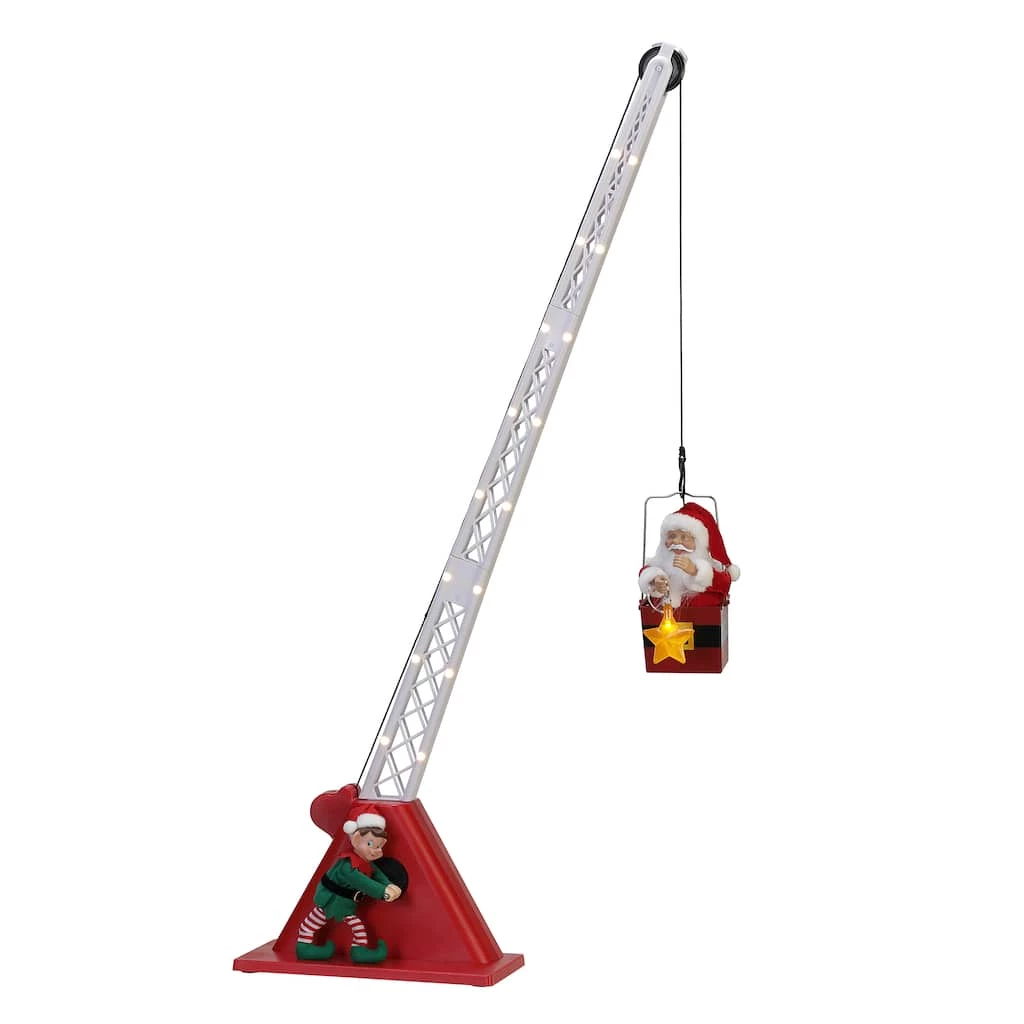 Cheap 🎁 44" Santa's LED 🔔 Christmas Crane by Mr. 🔔 Christmas 👏
