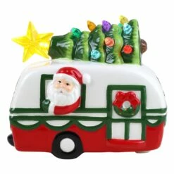 Cheap 😍 5" Lighted Ceramic Santa Camper by Mr. 🎁 Christmas ✨