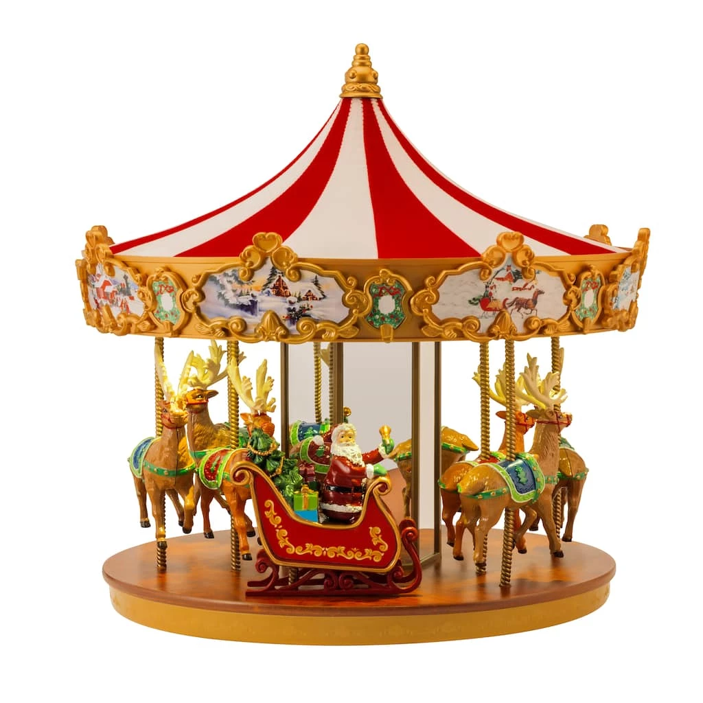 Brand new ⭐ 12" Lighted Very Merry Carousel by Mr. 🎄 Christmas 🤩
