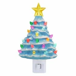 New ⌛ Light Blue Nostalgic Tree Nightlight by Mr. 🎄 Christmas ✨