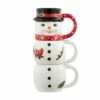 Outlet 💯 12oz. Snowman Stacking Mug Set by Mr. 🎁 Christmas 😍
