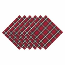 Hot Sale 🤩 DII® Glad Tidings Plaid Napkin Set, 6ct. 😉