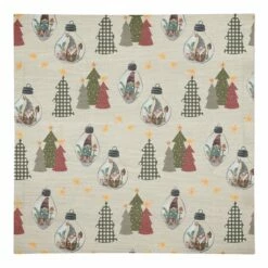 Best deal โญ Cream Tree & Globe Pattern Cotton Twill Napkin by Designs Direct ๐คฉ