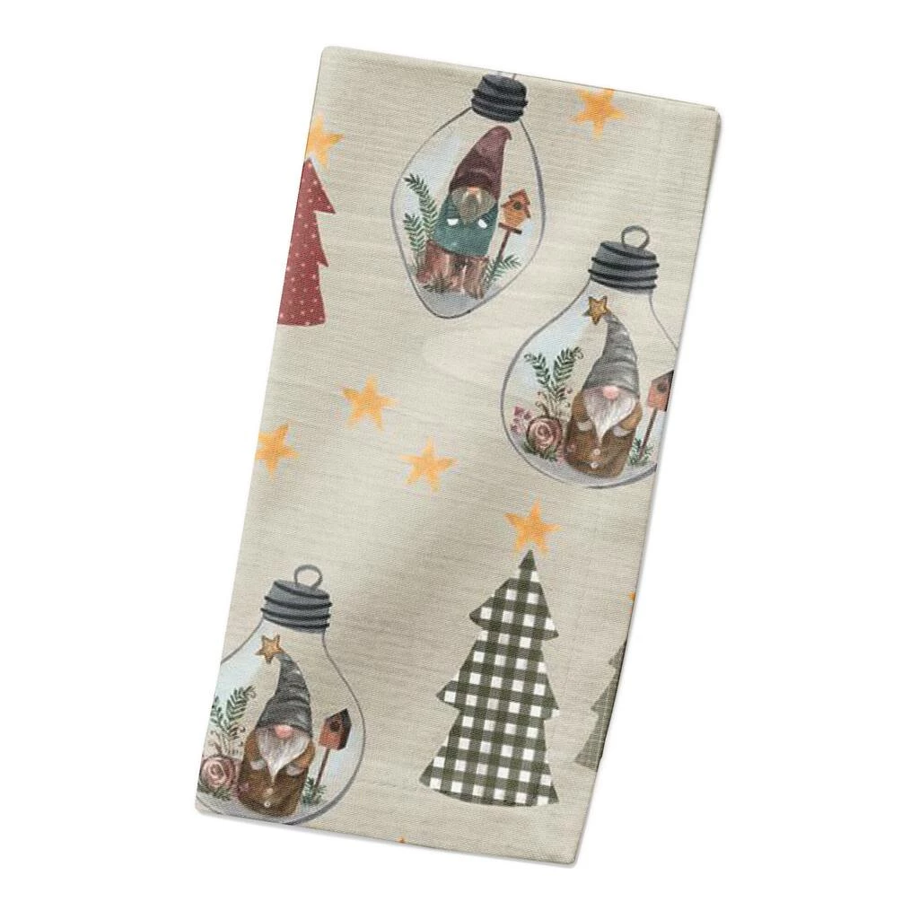 Best deal โญ Cream Tree & Globe Pattern Cotton Twill Napkin by Designs Direct ๐คฉ - Image 2