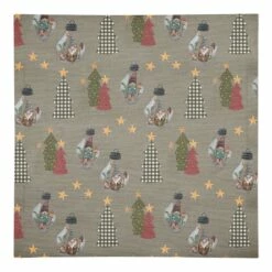 Buy 🛒 Gray Tree & Globe Pattern Cotton Twill Napkin by Designs Direct 👏