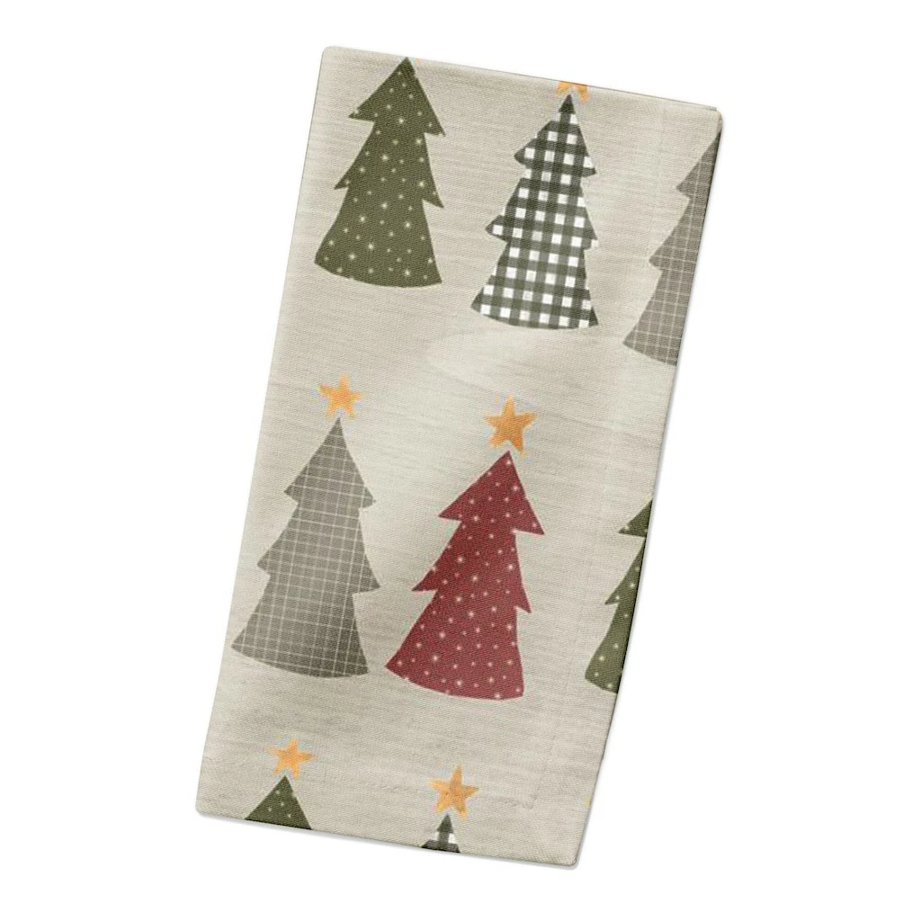 Best Pirce ๐ Cream Tree Pattern Cotton Twill Napkin by Designs Direct ๐ - Image 2