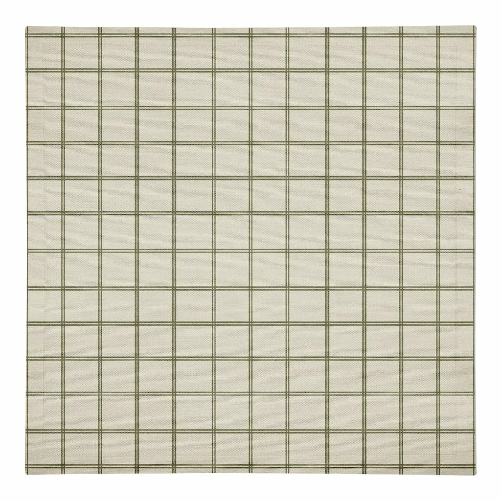 Best Pirce ⭐ Green & Cream Check Cotton Twill Napkin by Designs Direct 🎁