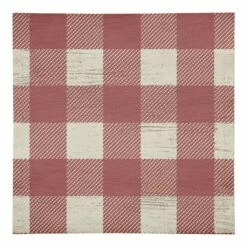 Budget 🎉 Red Buffalo Check Cotton Twill Napkin by Designs Direct 👍