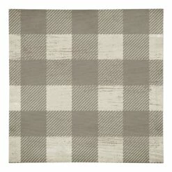 Outlet ๐ Taupe Buffalo Check Cotton Twill Napkin by Designs Direct โ๏ธ