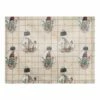 Outlet ⭐ Cream & Red Check Gnome Globe Pattern Cotton Twill Placemat by Designs Direct ✨