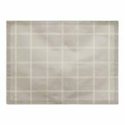 Coupon ๐ฏ Gray & White Check Cotton Twill Placemat by Designs Direct ๐