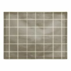 Best Pirce ✔️ Taupe & White Check Cotton Twill Placemat by Designs Direct 🌟