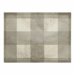 Deals 🤩 Taupe Buffalo Check Cotton Twill Placemat by Designs Direct 🎉