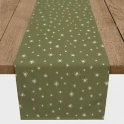Top 10 👏 72" Green Twinkle Cotton Twill Runner by Designs Direct 🛒