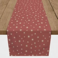 Best Pirce 💯 90" Red Twinkle Cotton Twill Runner by Designs Direct 🤩