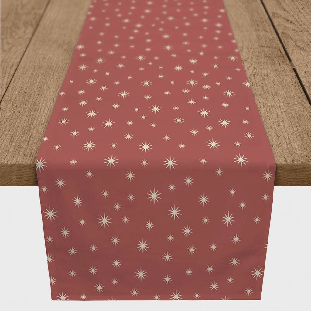 Best Pirce 💯 90" Red Twinkle Cotton Twill Runner by Designs Direct 🤩