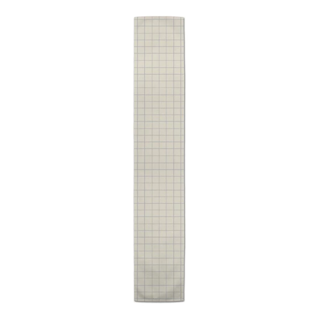 Best deal 💯 90" Gray & Cream Check Cotton Twill Runner by Designs Direct 🛒 - Image 3